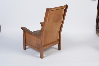 Lot 1338 - Robert 'Mouseman' Thompson: a mid 20th Century oak smoker's chair