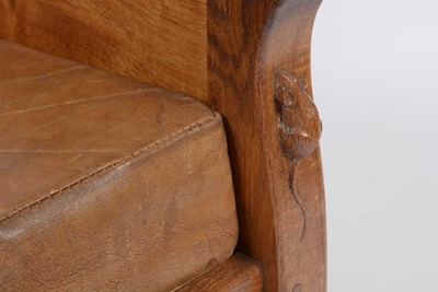 Lot 1338 - Robert 'Mouseman' Thompson: a mid 20th Century oak smoker's chair