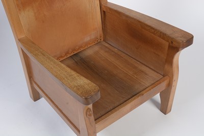 Lot 1339 - Robert 'Mouseman' Thompson: a mid 20th Century oak smokers chair