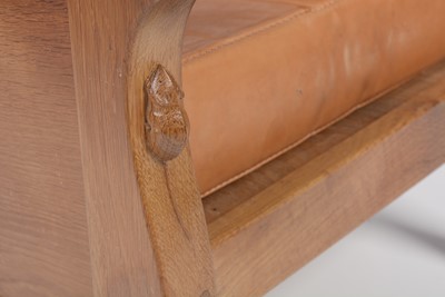 Lot 1339 - Robert 'Mouseman' Thompson: a mid 20th Century oak smokers chair