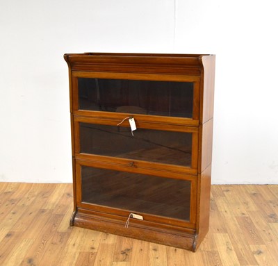Lot 26 - An early 20th Century Globe Wernicke style three sectional bookcase