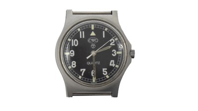 Lot 563 - CWC: a Military steel cased quartz wristwatch