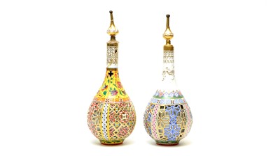 Lot 891 - Two Chamberlain Worcester reticulated scent bottles.