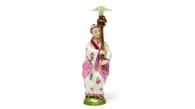 Lot 880 - Girl-in-a-swing type scent bottle.