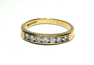 Lot 177 - Diamond half eternity ring