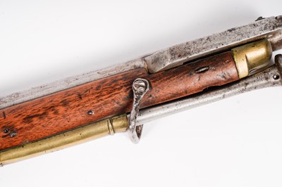 Lot 879 - An early 19th Century Volunteer flintlock Baker rifle, by Ketland, with bayonet