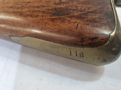 Lot 879 - An early 19th Century Volunteer flintlock Baker rifle, by Ketland, with bayonet