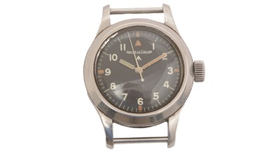 Lot 530 - Jaeger LeCoultre: a steel cased manual wind military wristwatch