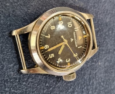Lot 530 - Jaeger LeCoultre: a steel cased manual wind military wristwatch