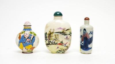 Lot 830 - Three Chinese snuff bottles