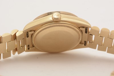 Lot 587 - Rolex Oyster Perpetual Day-Date: an 18ct yellow gold cased automatic wristwatch