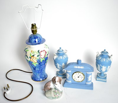 Lot 312 - A Wedgwood clock; and other items