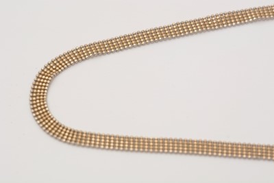 Lot 114 - An Italian bi-colour fancy link gold necklace