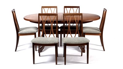 Lot 39 - Victor B Wilkins for G Plan - Fresco: A retro teak extending dining table and six chairs