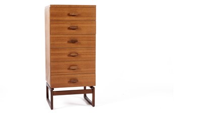 Lot 46 - G Plan - Quadrille: A retro teak upright chest of drawers
