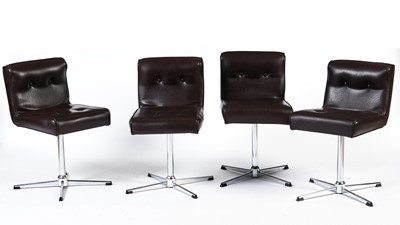 Lot 47 - A set of four retro swivel breakfast chairs