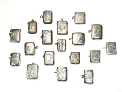 Lot 195 - A collection of silver vesta cases