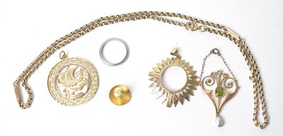 Lot 222 - An Edwardian pendant; and other jewellery