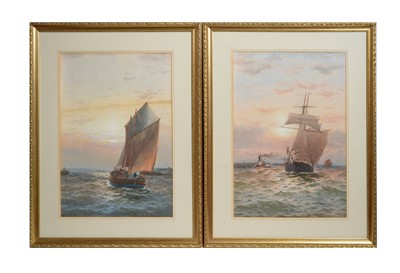 Lot 1062 - William Thomas Nichols Boyce - Heading Out at Dawn, and Heading Home at Dusk | watercolour