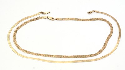 Lot 120 - Two gold necklaces