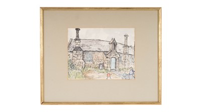 Lot 561 - Norman Stansfield Cornish - Church at Gateshead | mixed media