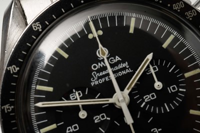 Lot 1044 - Omega Speedmaster Professional: a stainless steel cased manual wind chronograph wristwatch