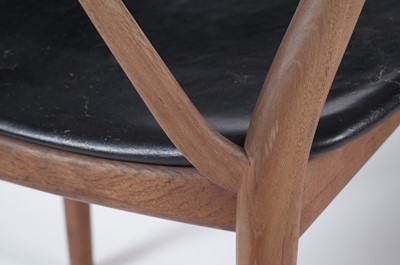 Lot 11 - Henning Kjaernulf for Bruno Hansen - Model 225: A set of six retro teak 'Wishbone' chairs