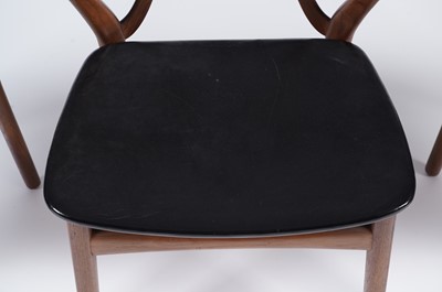 Lot 11 - Henning Kjaernulf for Bruno Hansen - Model 225: A set of six retro teak 'Wishbone' chairs