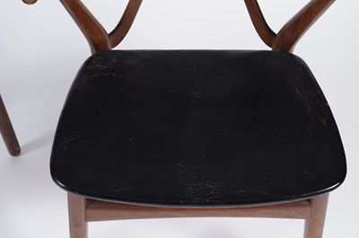 Lot 11 - Henning Kjaernulf for Bruno Hansen - Model 225: A set of six retro teak 'Wishbone' chairs