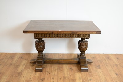 Lot 77 - Siesta by N.H Chapman of Newcastle upon Tyne: A 20th Century Jacobean Revival oak dining table