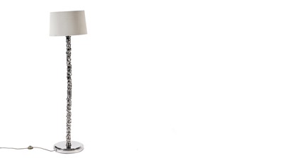 Lot 89 - Porta Romana - model MFL/05: A modern stylish standard lamp with nickel finish