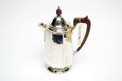 Lot 208 - A 1920s silver coffee pot, by Reid & Sons