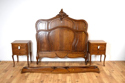 Lot 75 - A French oak bedroom suite