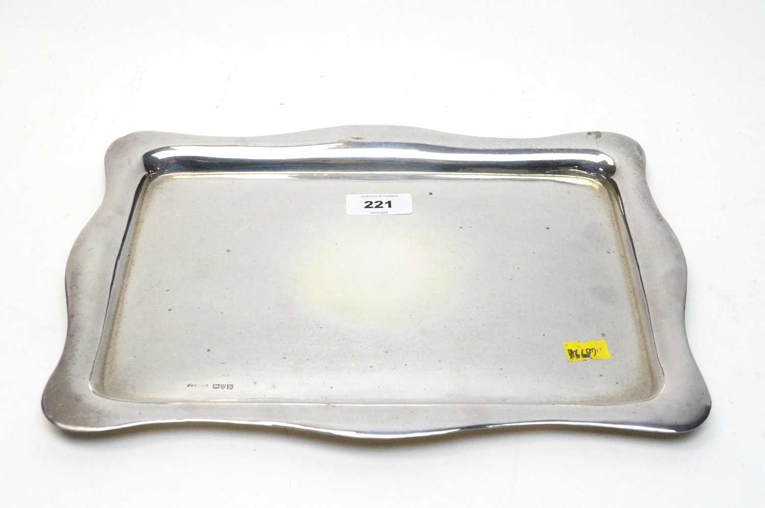 Lot 221 - A silver rectangular tray, by J & R Griffin Ltd, Chester