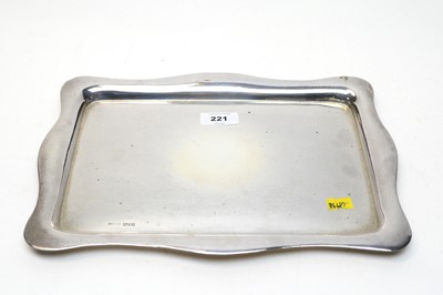 Lot 221 - A silver rectangular tray, by J & R Griffin Ltd, Chester