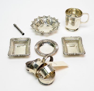 Lot 217 - A collection of Small Victorian and later silver collectibles
