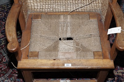 Lot 953 - Robert Harcus Towers: A late 20th Century pine Orkney chair