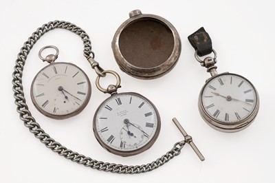 Lot 427 - Three silver pocket watches