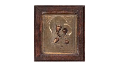 Lot 633 - 19th Century Russian - An Icon | oil and brass oclad