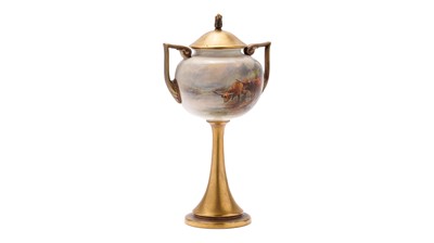 Lot 803 - John Stinton Royal Worcester vase and cover