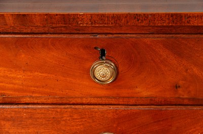 Lot 6 - A Georgian line inlaid mahogany chest of drawers