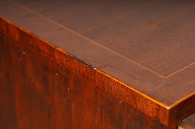 Lot 6 - A Georgian line inlaid mahogany chest of drawers