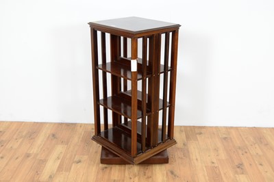 Lot 62 - An Edwardian inlaid mahogany revolving bookcase