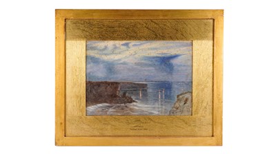 Lot 568 - Thomas Runciman - Twilight & Fishing Boats off Marsden | watercolour