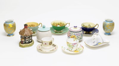 Lot 117 - An Aynsley cobalt blue and gilt tea cup and saucer