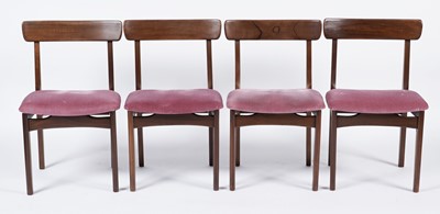 Lot 20 - A retro teak extending dining table and six chairs