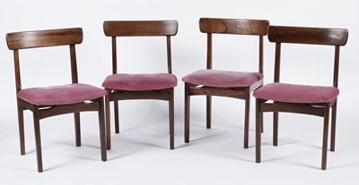 Lot 20 - A retro teak extending dining table and six chairs