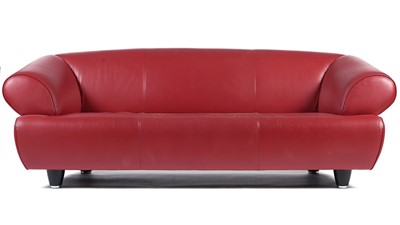 Lot 29 - Anita Schimdt for De Sede - Model DS91: red three seater sofa