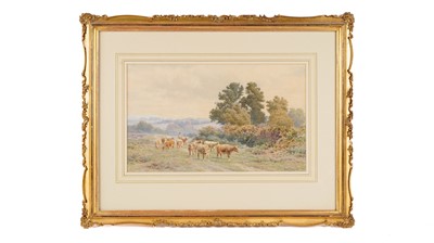 Lot 589 - Fred Williamson - Herding Cattle at Dusk | watercolour