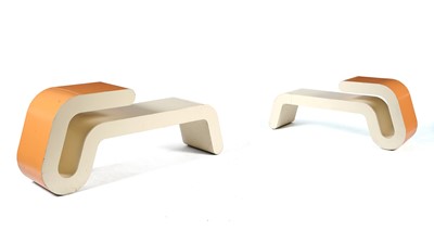 Lot 83 - A pair of decorative Space Age 1970s storage/display units